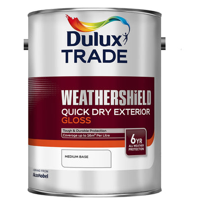 Dulux Weathershield Quick Dry Gloss Medium Base 5L