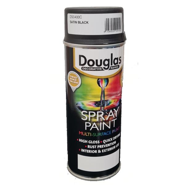 Multi Surface Spray Paint 400ml Satin Black