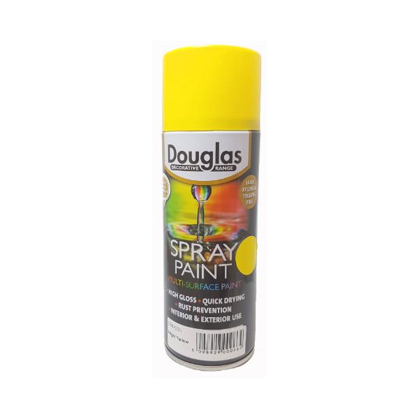Multi Surface Spray Paint 400ml Bright Yellow