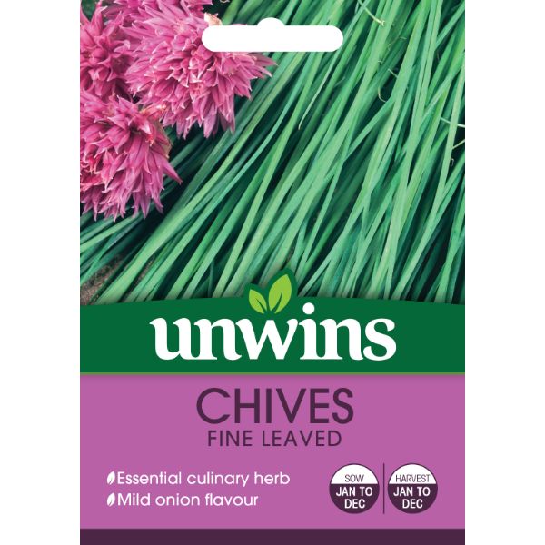 Unwins Seed Packet Herb Chives Fine Leaved
