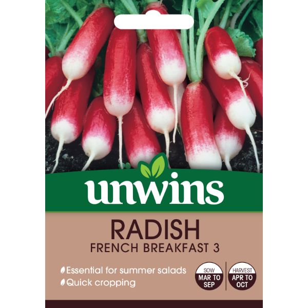 Unwins Seed Packet Radish French Breakfast 3