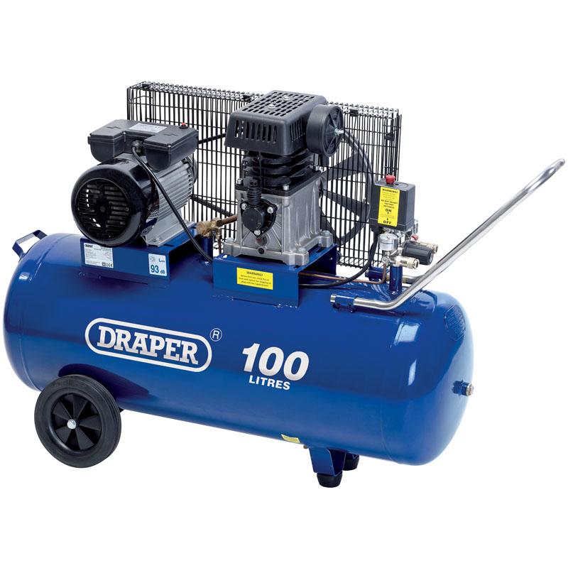 Draper Air Compressor 100L 3Hp 230V