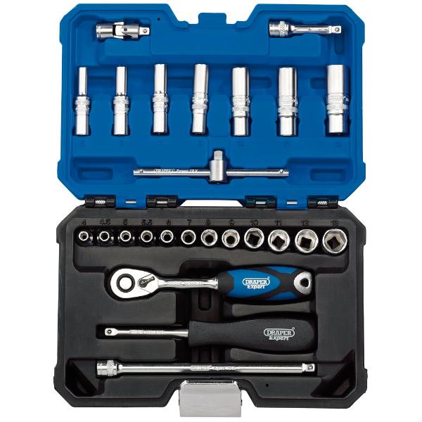 Draper 1/4" Sq.Dr 25 Piece Socket Set