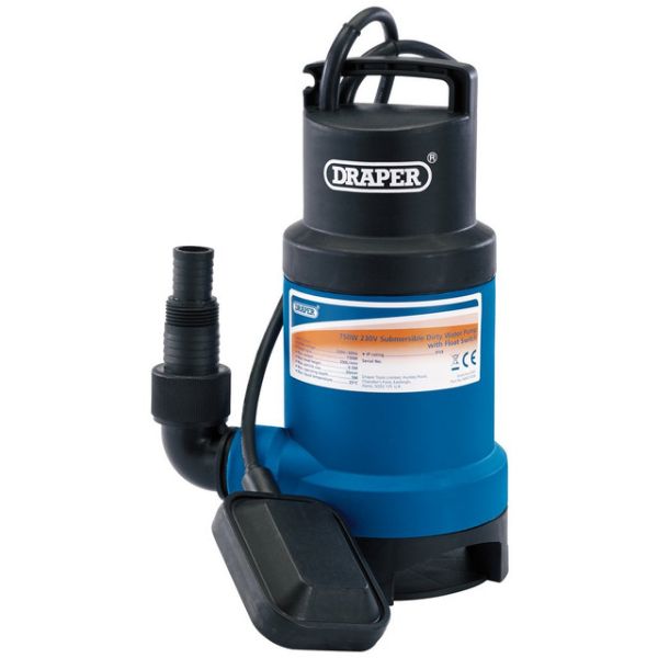Draper Submersible Water Pump W/ Float Switch 750W