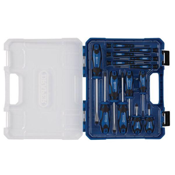 Draper Blue Screwdriver 14 Piece Set with Case