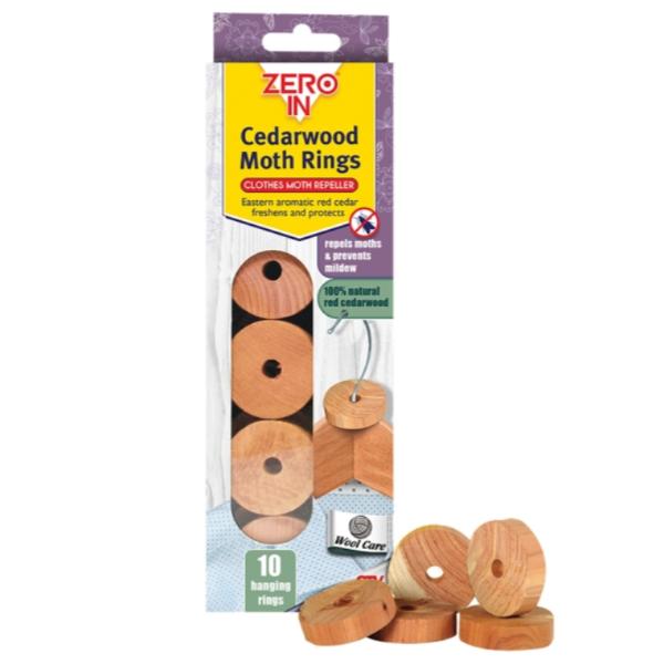 Zero In Cedarwood Clothes Moth Rings