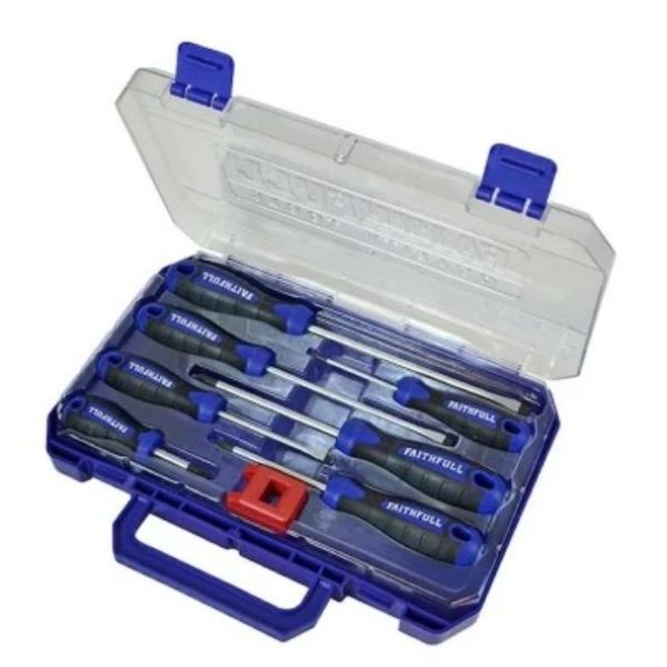 Faithfull 8 Piece Soft Grip Screwdriver Set
