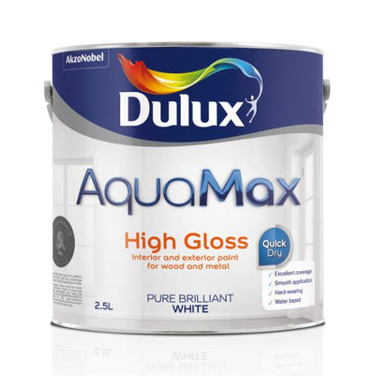 Dulux Aquamax High Gloss Pure Brilliant White 2.5L