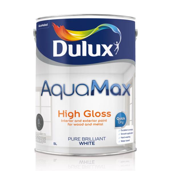 Dulux Aquamax High Gloss Pure Brilliant White 5L