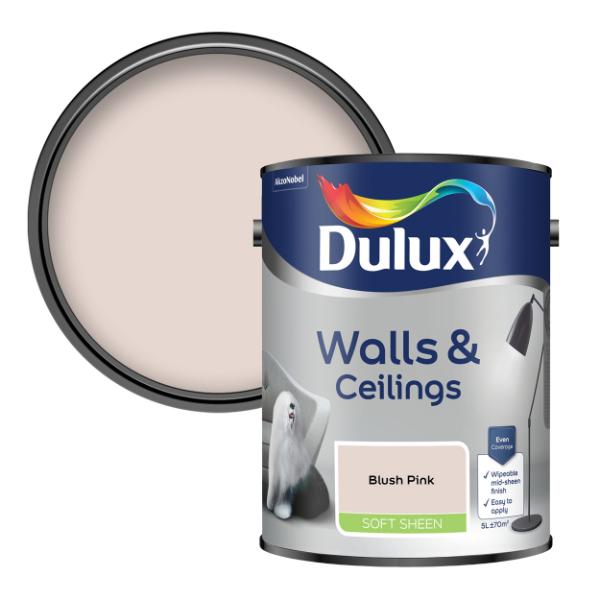 Dulux Walls &amp; Ceilings Soft Sheen Blush Pink 5L