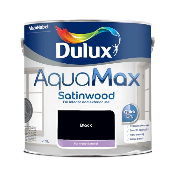 Dulux Aquamax Satinwood Black 2.5L