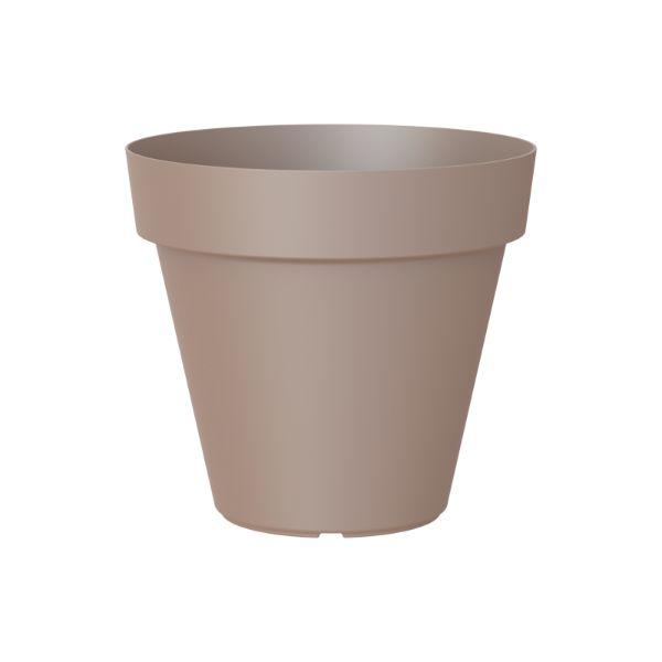 ARTEVASI Pot de fleurs rond CAPRI LARGE - Plastique - Réservoir d'eau - diamètre 30 cm - Anthracite - L 29,5 X P 29,5 H 28,2 cm - Jardin