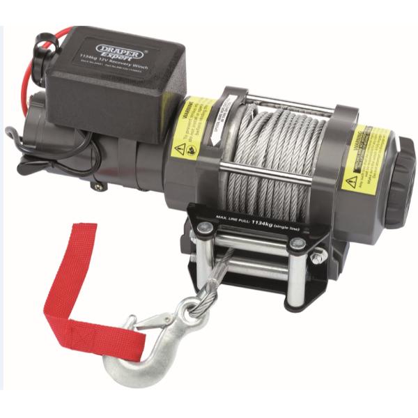 Draper 12V Recovery Winch, 1134kg