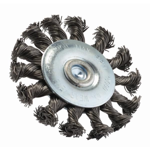 Draper Steel Twist-Knot Wire Wheel Brush, 75mm