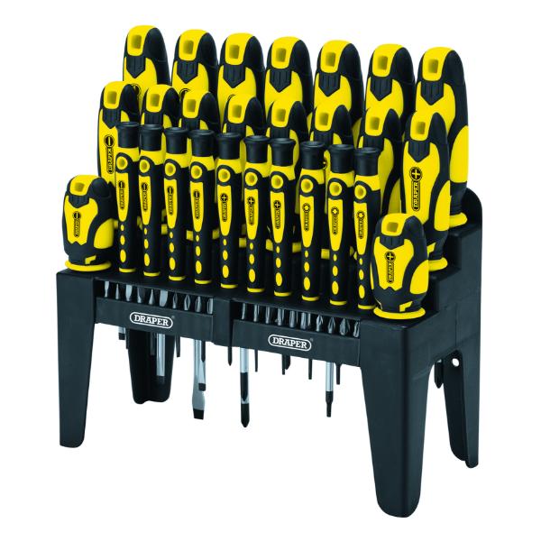 Draper 47Piece Screw Driver Set &amp; Case Yellow