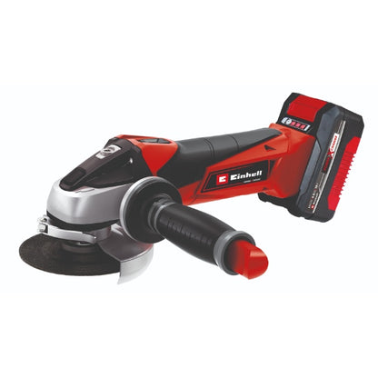 Einhell 18v TE-AG 18/115 Li Cordless Angle Grinder Kit (1x 4.0Ah Battery, Charger and Carrier bag)