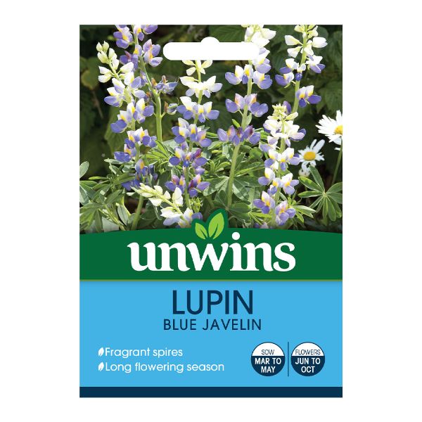 Unwins Seed Packet Lupin Blue Javelin
