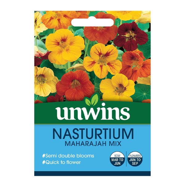 Unwins Seed Packet Nasturtium Maharajah Mix