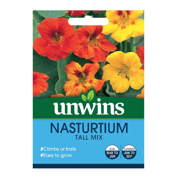 Unwins Seed Packet Nasturtium Tall Mix