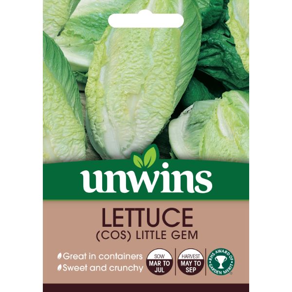 Unwins Seed Packet Lettuce (Cos) Little Gem