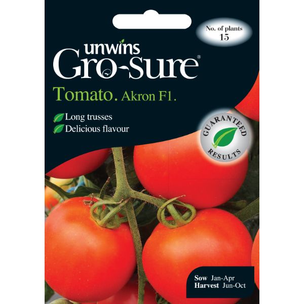 Unwins Seed Packet Tomato (Round) Akron F1