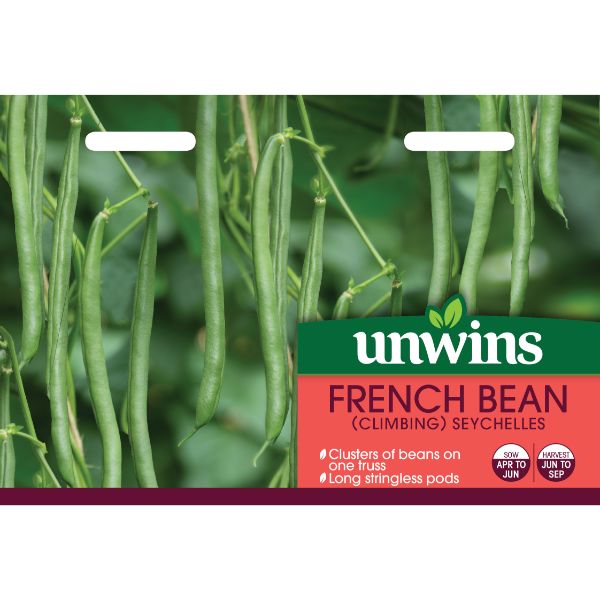 Unwins Seed Packet French Bean (Climbing) Seychelles