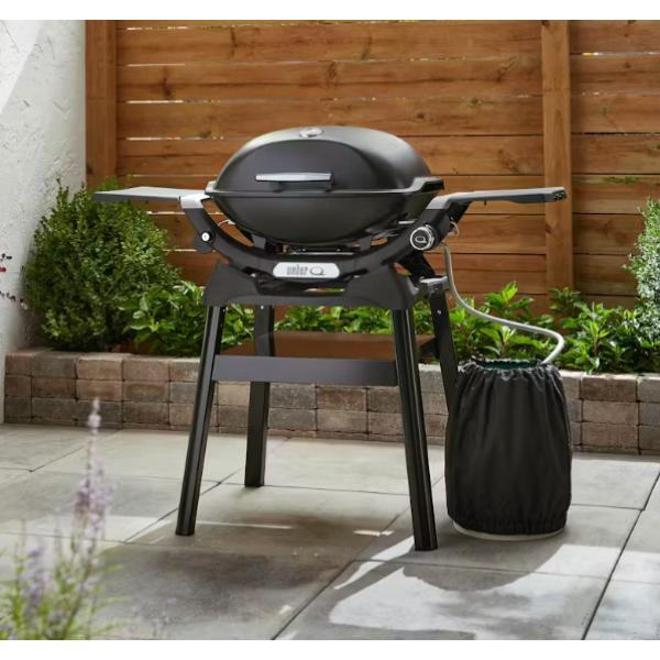 Q 2200N Gas Barbecue with Side Tables and Compact Stand 1 Burner