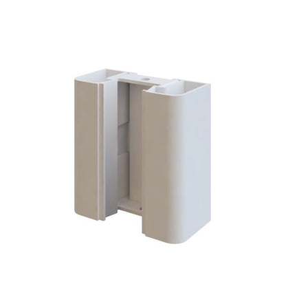 Satus Fence Post &amp; Rail Aluminium 2-Rail Spacer Set (50mm - 330mm - 760mm) Matt White