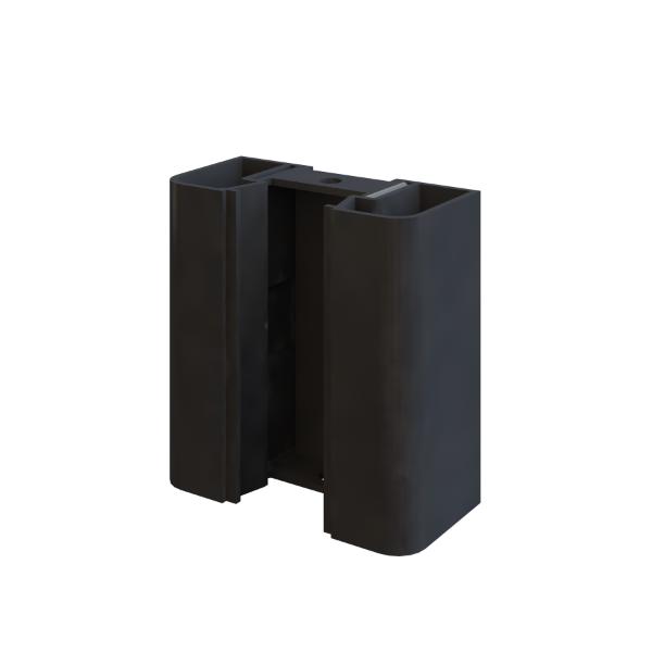 Satus Fence Post &amp; Rail Aluminium 3-Rail Spacer Set (50mm - 330mm - 330mm - 330mm) Matt Black