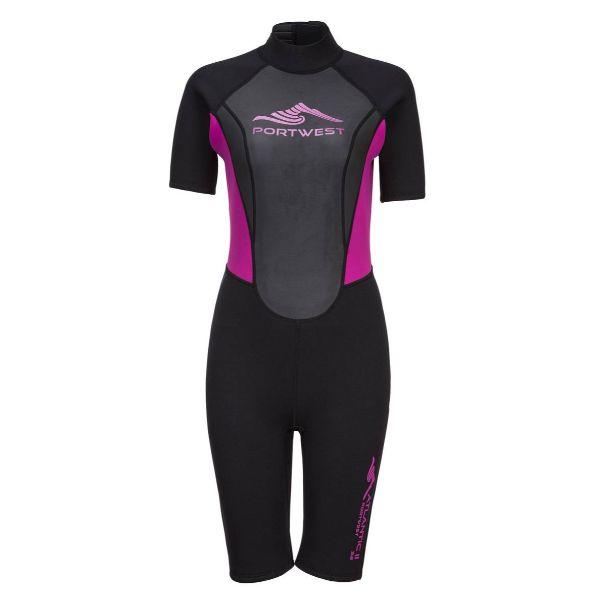 Portwest Teen Girls Wetsuit Shorty Berry 12/13