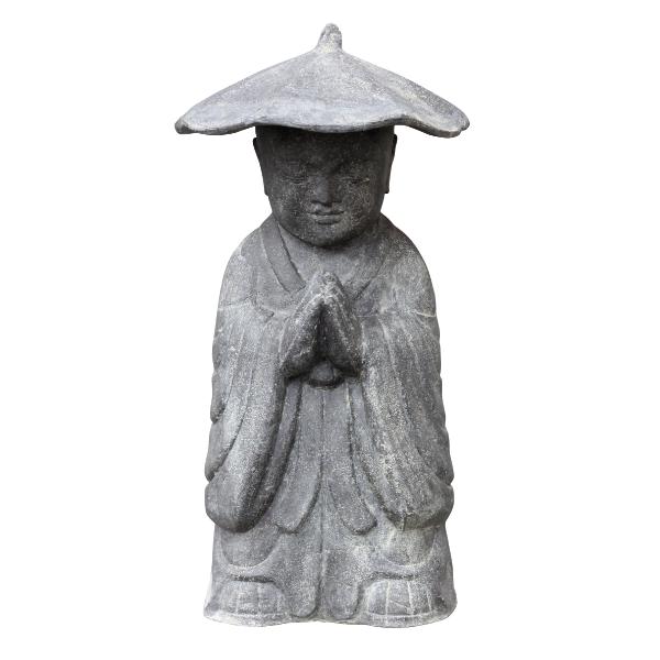Asiastyle Standing Monk With Hat Cast Stone 60cm