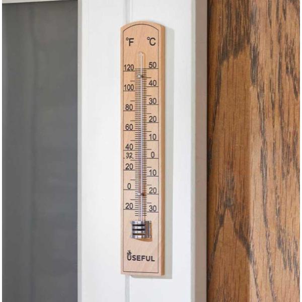 Smart Garden Wooden Wall Thermometer