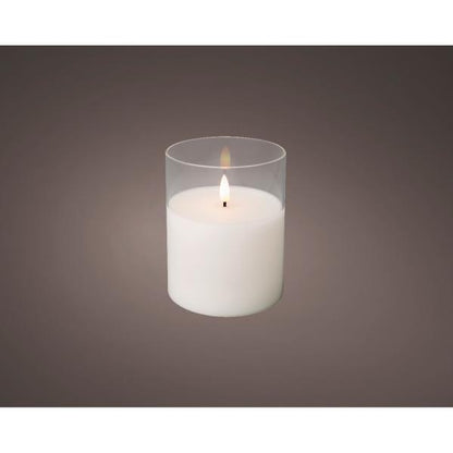 Candle LED in Clear Glass 13cm