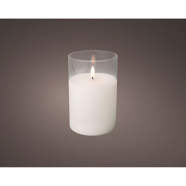 Candle LED in Clear Glass 15cm