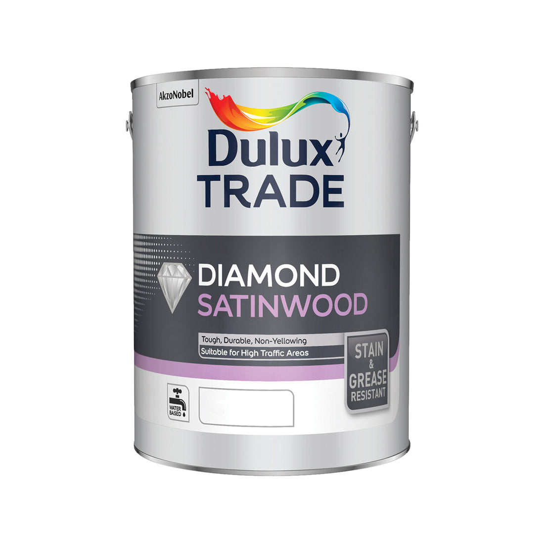 Dulux Trade Diamond Satinwood Pure Brilliant White 5L