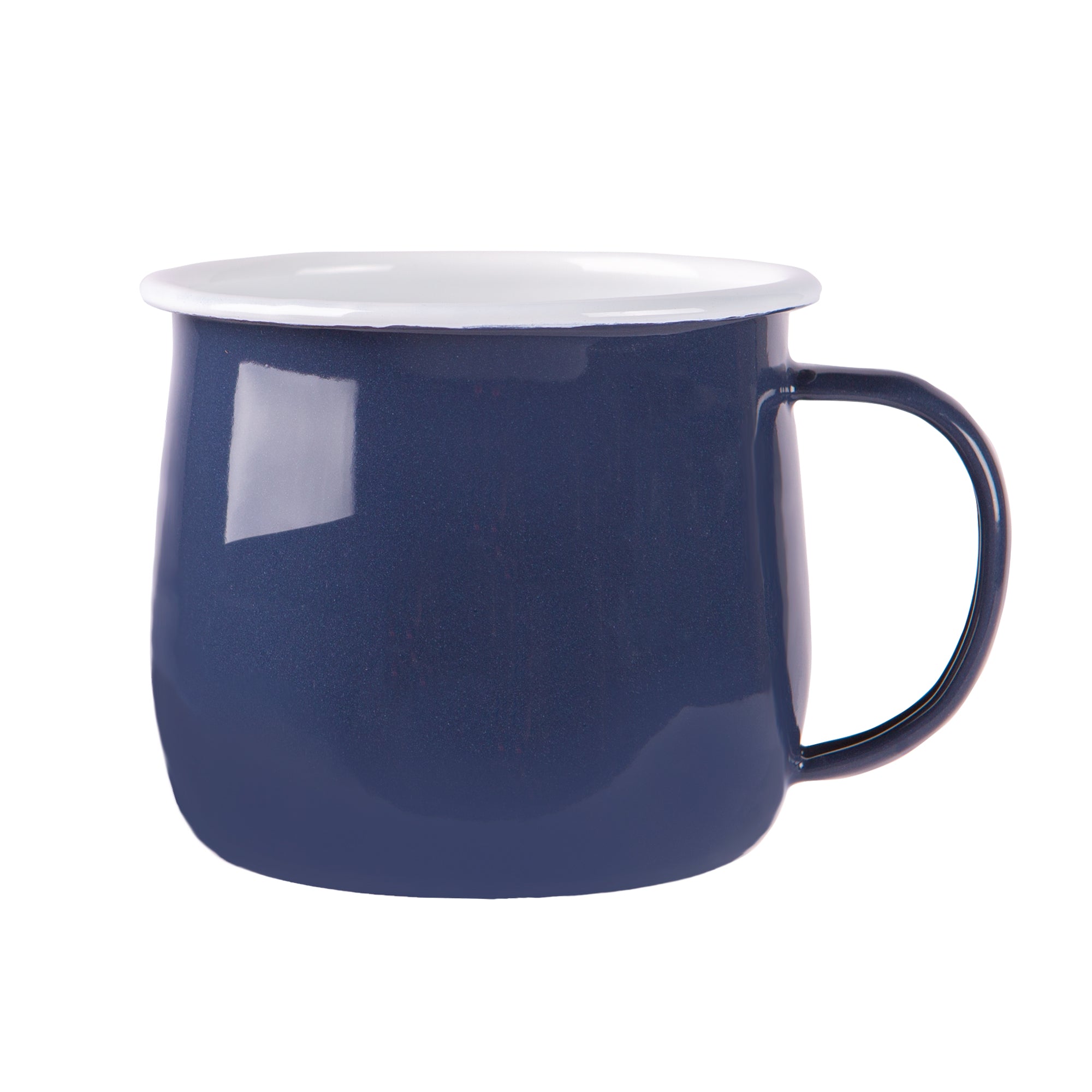 Argon Enamel Belly Mug Navy / White 375ml