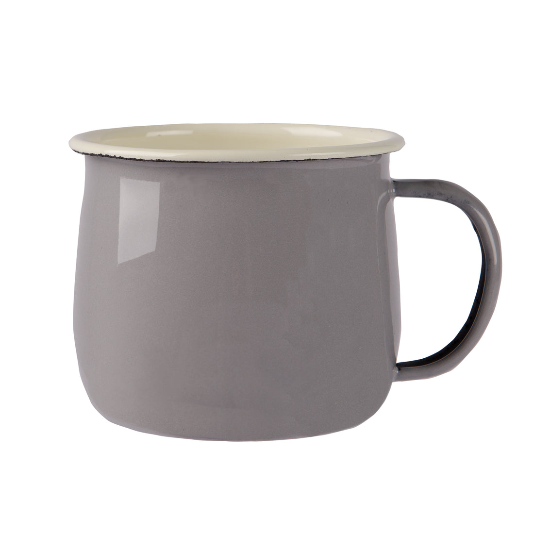 Argon Enamel Belly Mug Grey / Cream 375ml