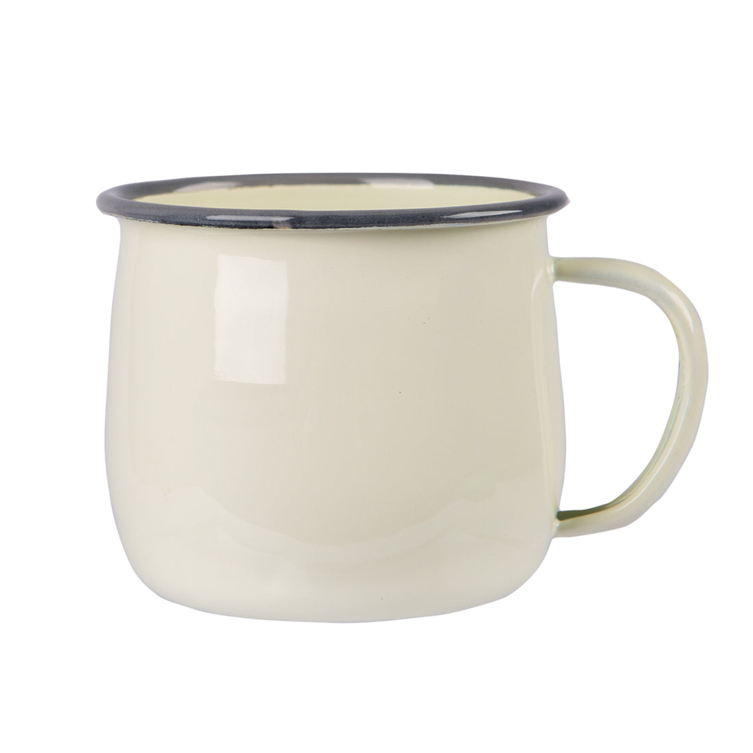 Argon Enamel Belly Mug Cream / Grey 375ml