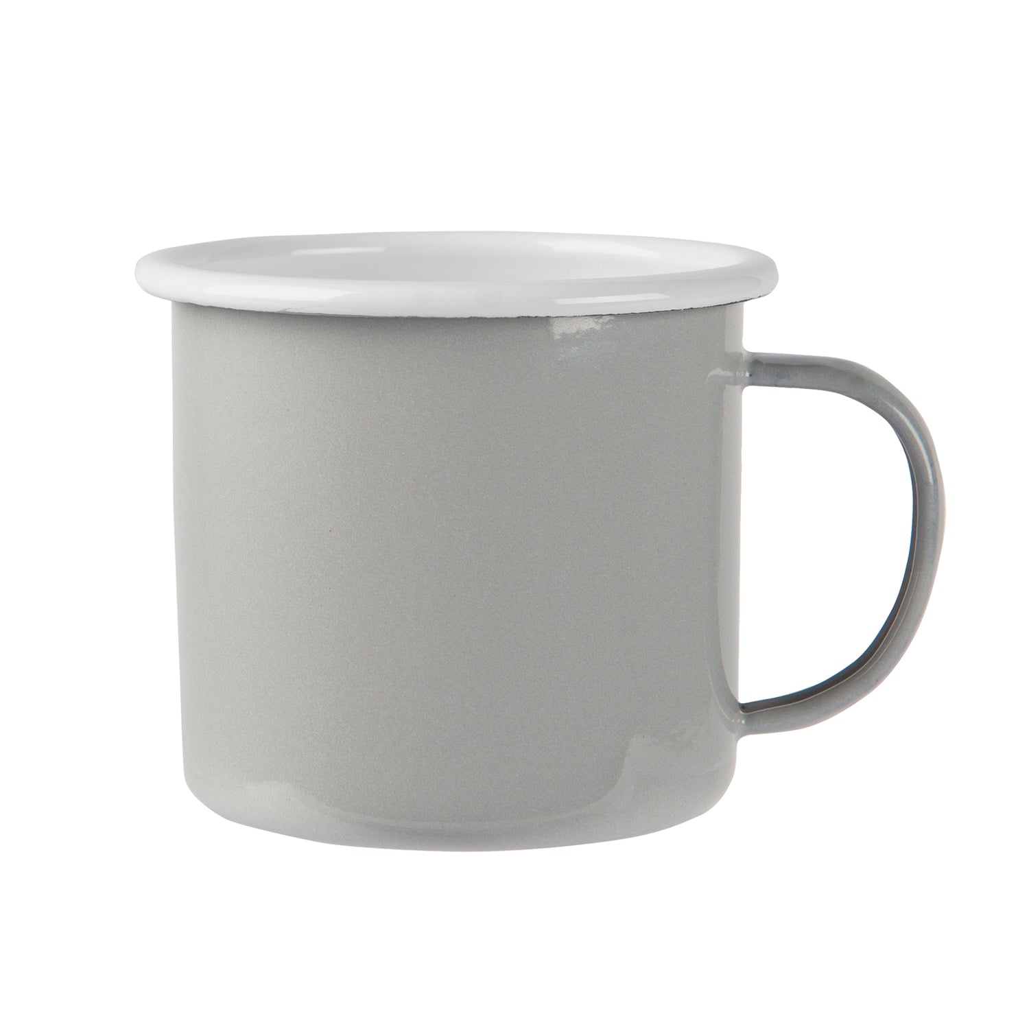 Argon Enamel Mug Grey / White 375ml