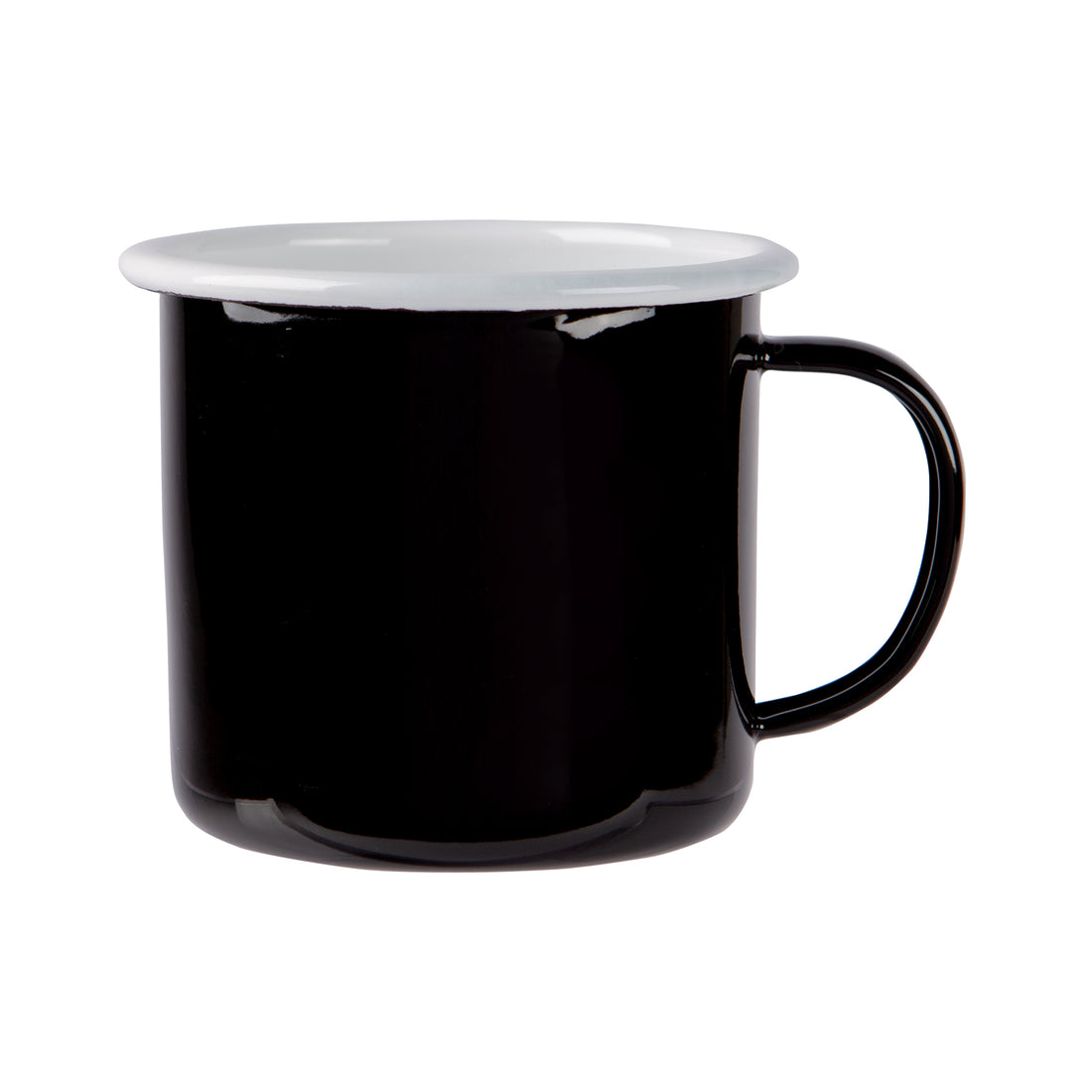 Argon Enamel Mug Black / White 375ml