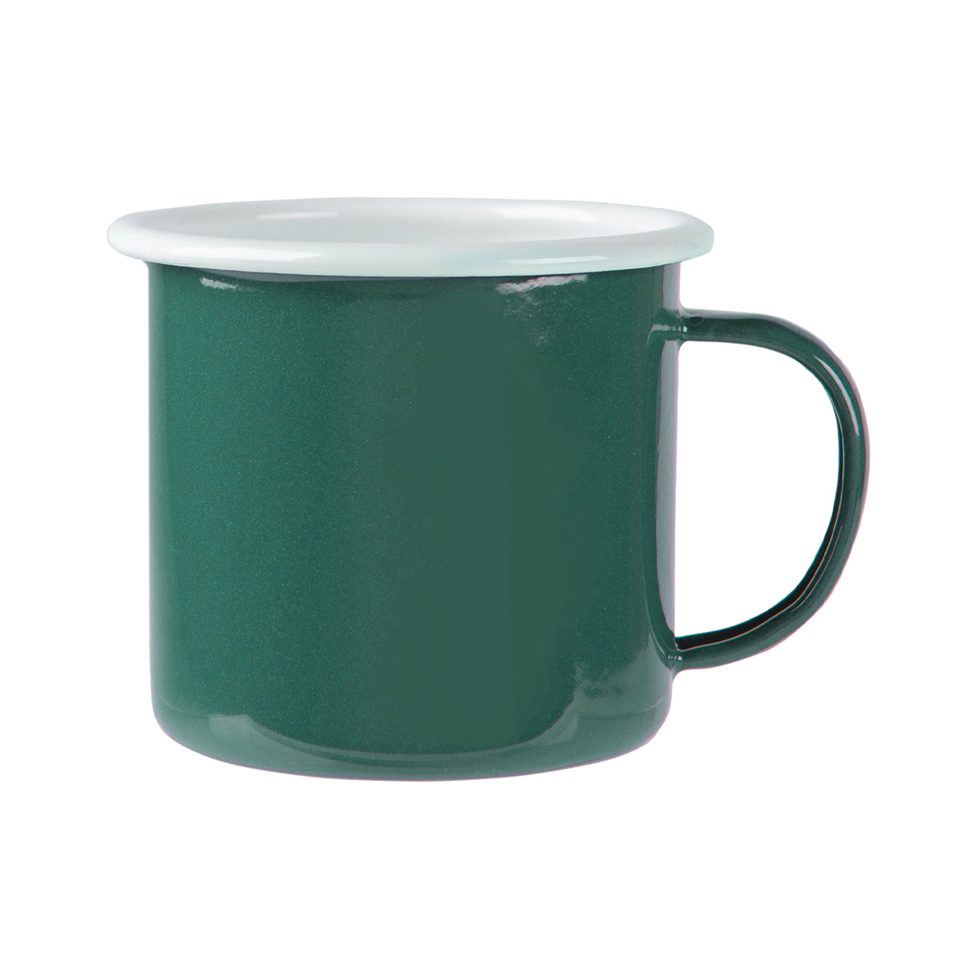 Argon Enamel Mug Green / White 375ml