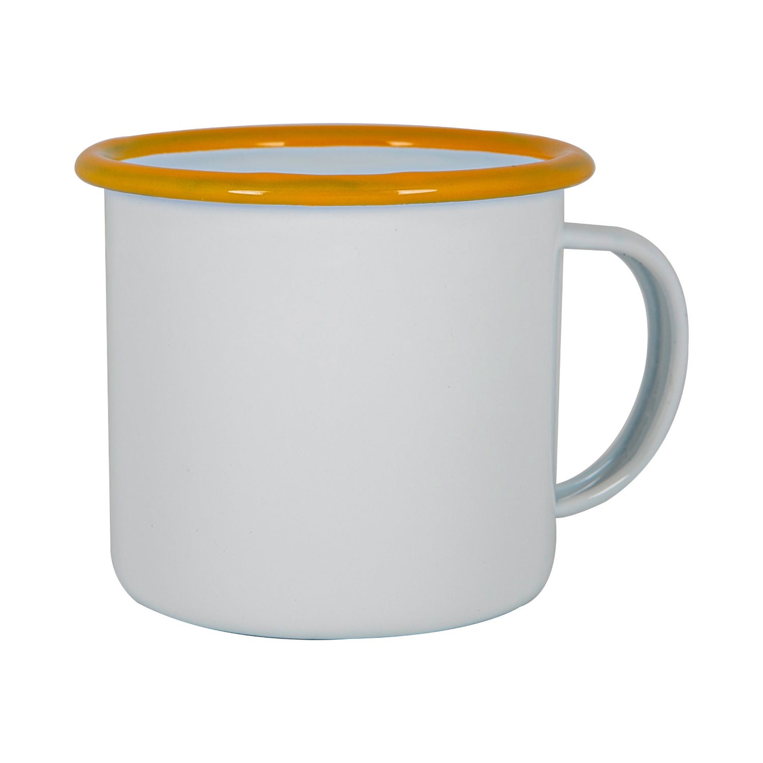 Argon Enamel Mug White / Yellow 375ml