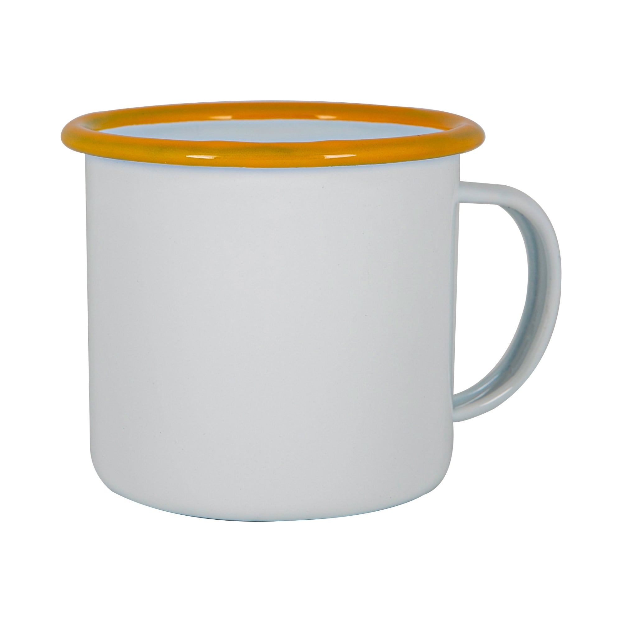 Argon Enamel Mug White / Yellow 375ml