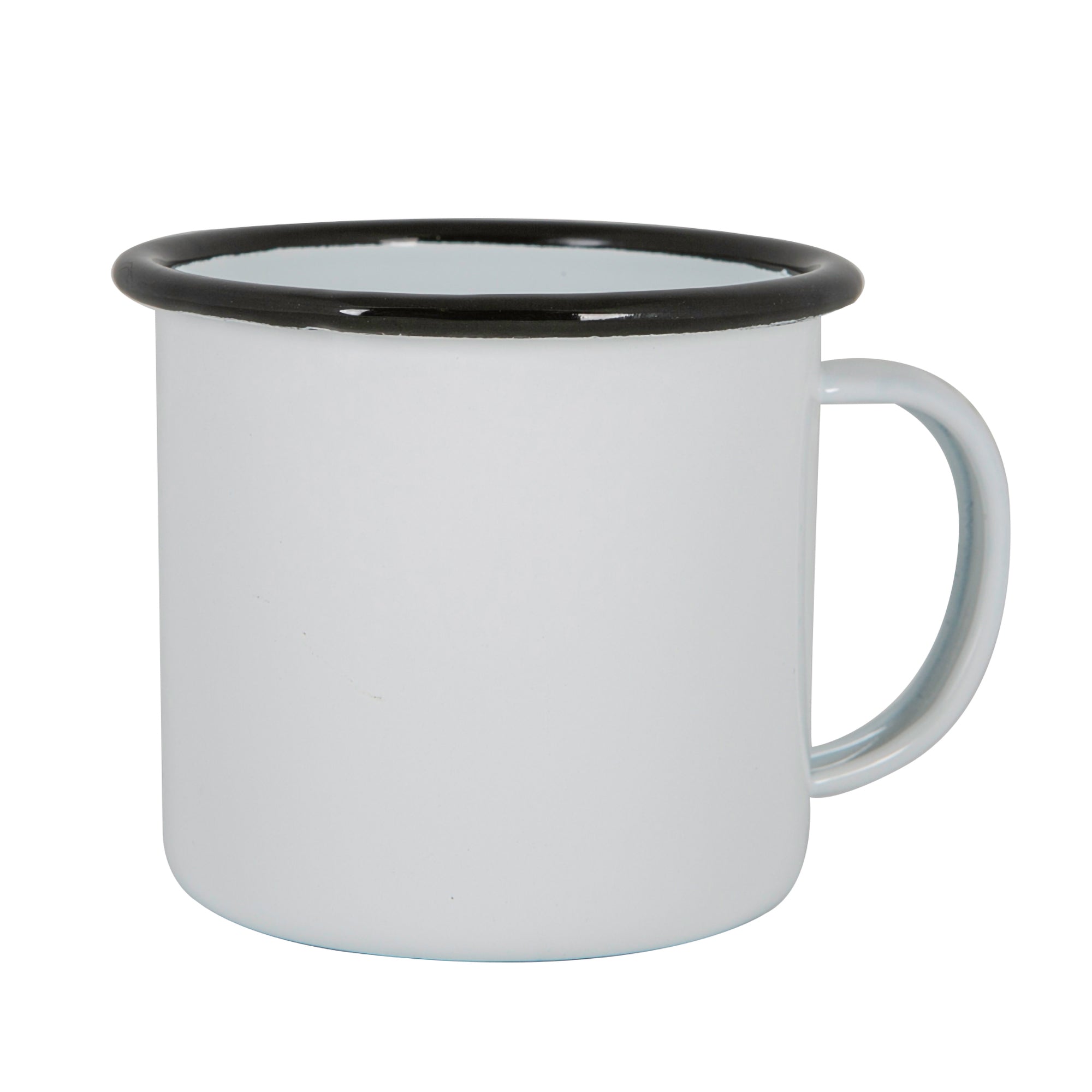 Argon Enamel Mug White / Black 375ml