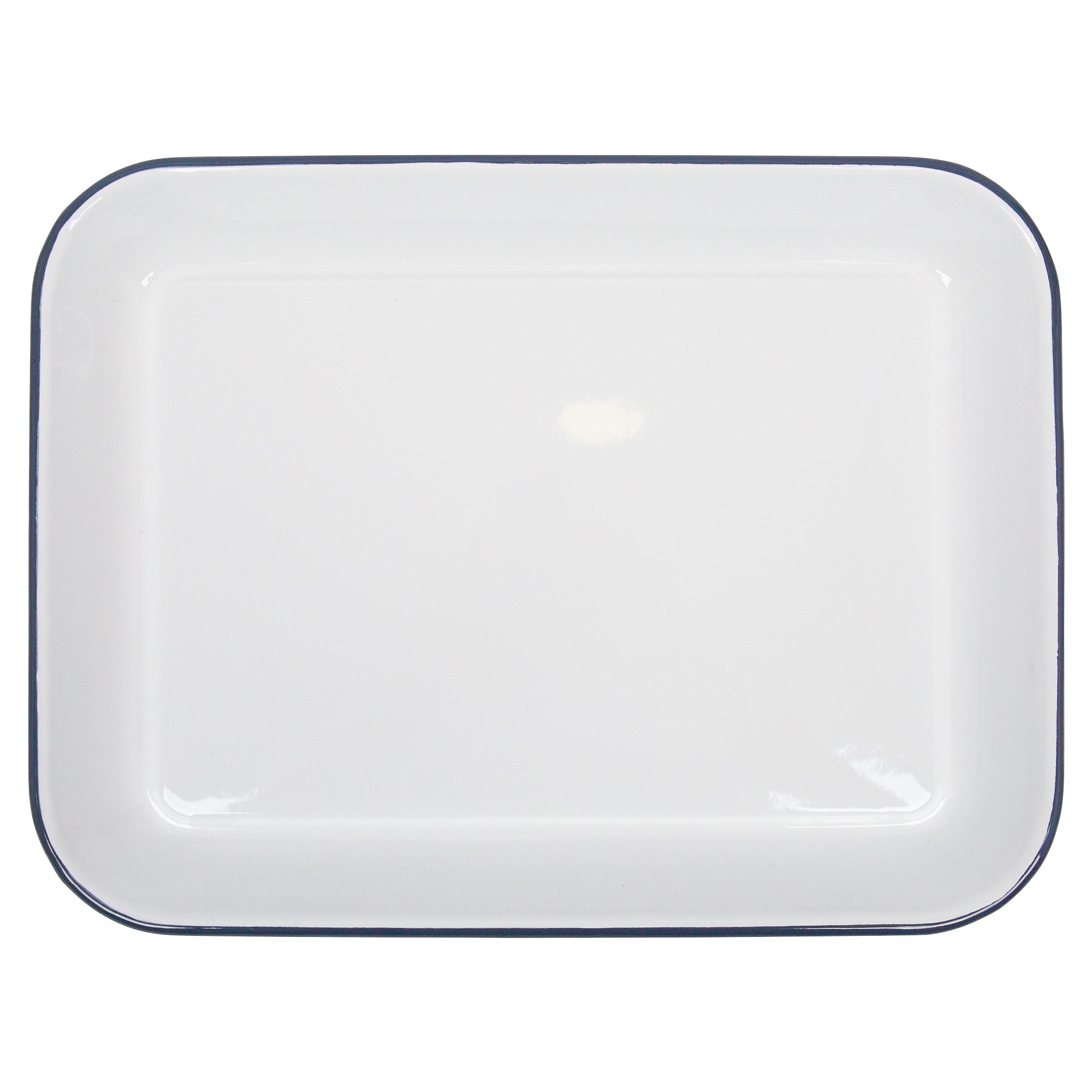 Argon Enamel Baking Tray Rectangle White/Blue