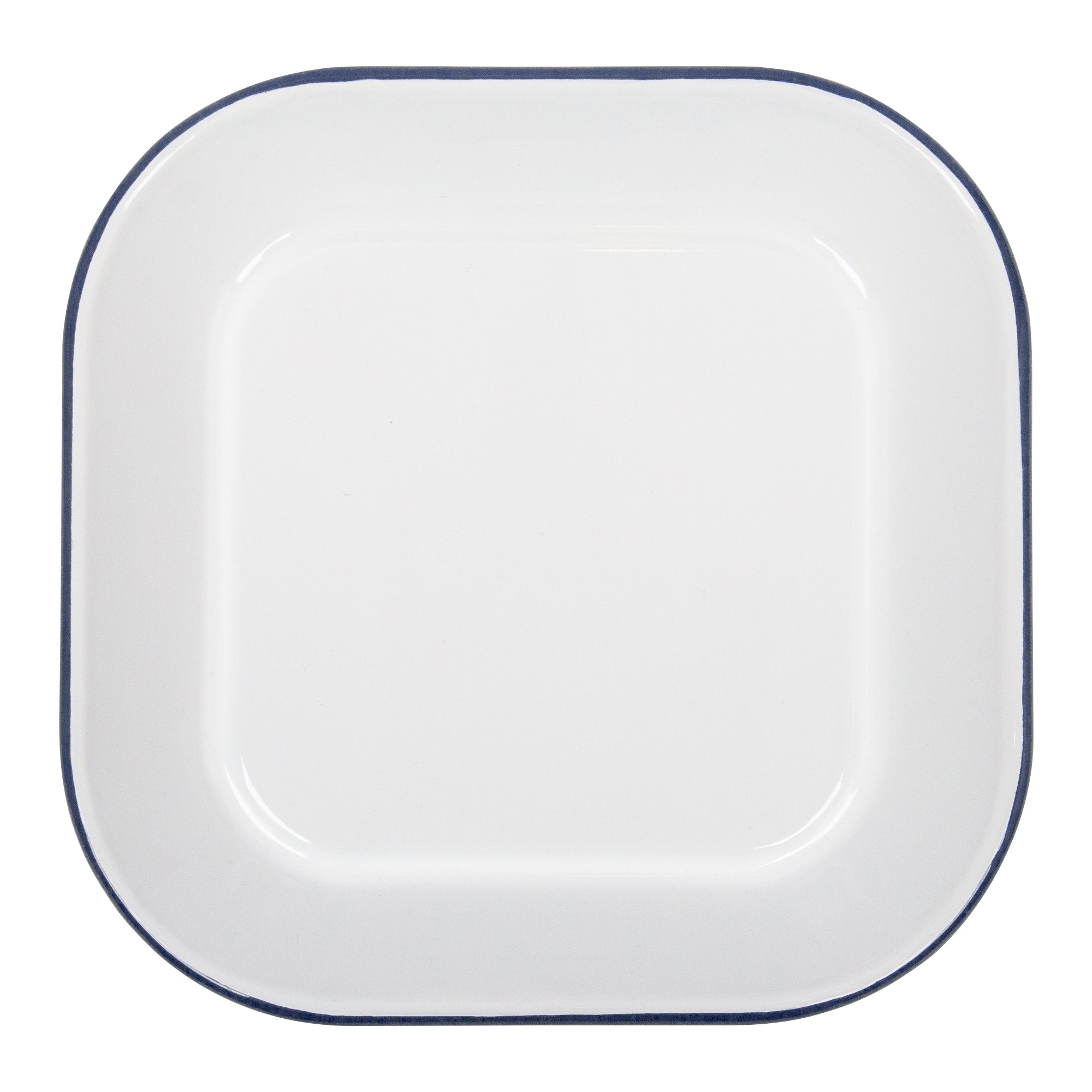 Argon Enamel Baking Tray Square White/Blue