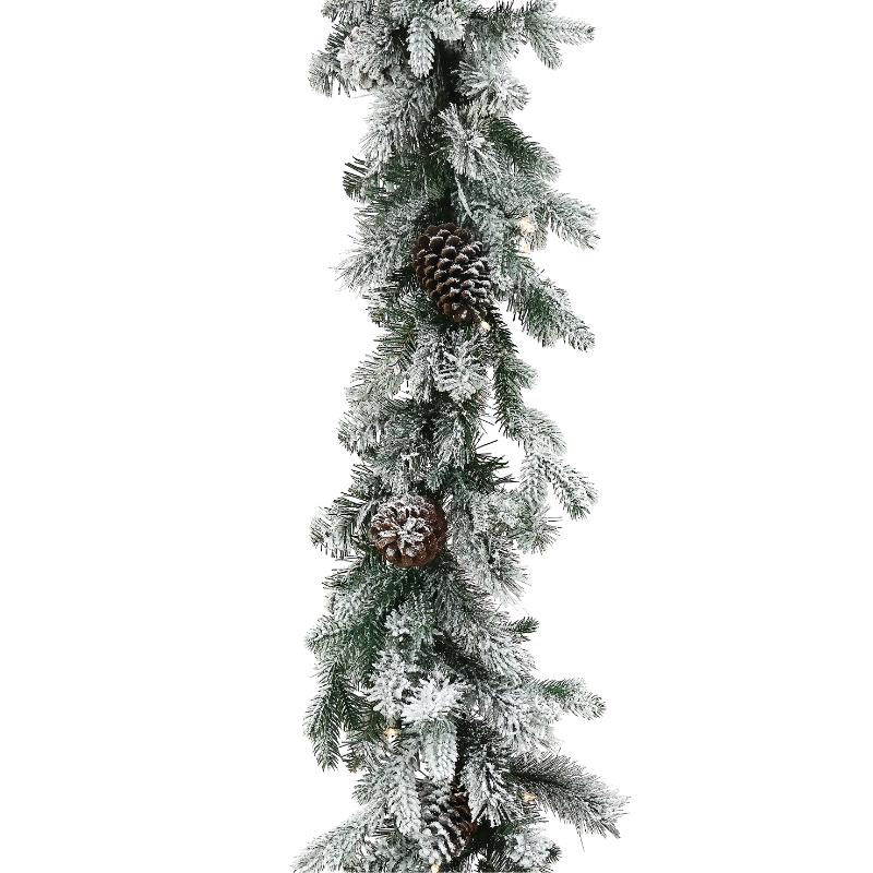 9ft(2.7m) Snowy Jasper Garland Pre-lit Warm White 50 LEDS