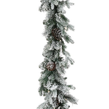 9ft(2.7m) Snowy Jasper Garland Pre-lit Warm White 50 LEDS