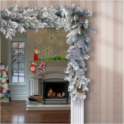 9ft(2.7m) Snowy Jasper Garland Pre-lit Warm White 50 LEDS