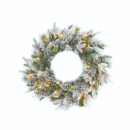2ft (60cm) Deers Lodge Door Wreath Pre-Lit WW 50 LEDs